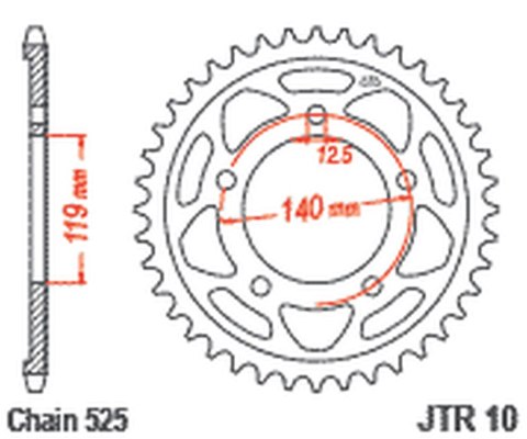 JT ZĘBATKA TYLNA 4671 46 BMW M 1000 RR '21-'26, S 1000 RR '24-'26 (467146JT) (ŁAŃC. 525) - ZAMÓWIĆ