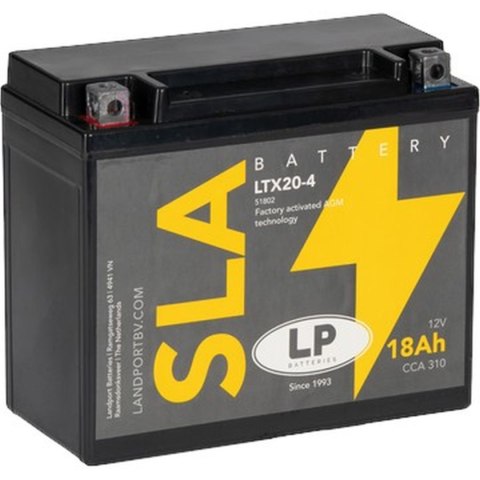 LANDPORT AKUMULATOR YTX20-4 (MS LTX20-4) (YB18A/YTX20-BS) 12V 18AH (175X87X155MM) (310A) (SLA BEZOBSŁUGOWY - ZALANY (4)
