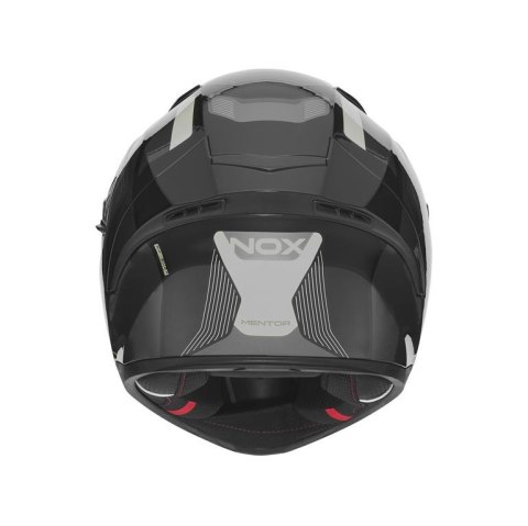 NOX KASK INTEGRALNY (FULL FACE) Z BLENDĄ N402 MENTOR KOLOR CZARNY/SZARY ROZMIAR S