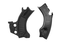 RACETECH (RTECH) OSŁONY RAMY (KOMPLET) BI-MATERIAL SUPER GRIP HONDA CRF 450 R / RWE / RX '25, CRF 250 R / RX '25, KOLOR CZARNY