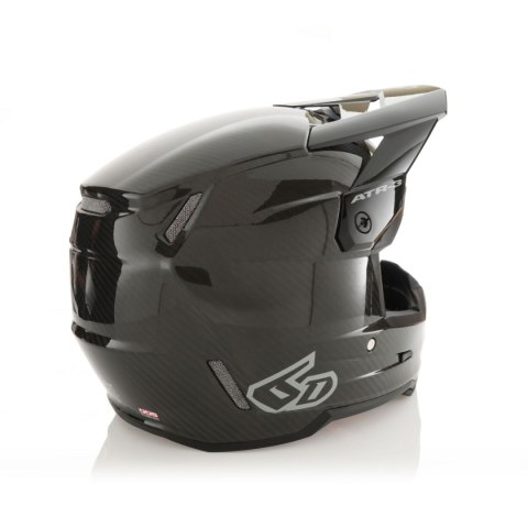 6D HELMETS KASK CROSS/ENDURO ATR-3 SOLID GLOSS BLACK KOLOR CZARNY/SZARY ROZMIAR S