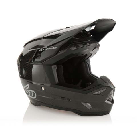 6D HELMETS KASK CROSS/ENDURO MODEL ATR-3 SOLID GLOSS BLACK FIM (FRHPhe-02) KOLOR CZARNY/SZARY ROZMIAR M ( 57 - 58 CM )