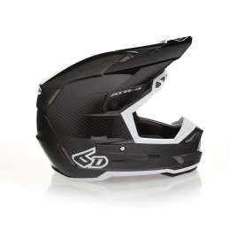 6D HELMETS KASK CROSS/ENDURO MODEL ATR-3 SOLID GLOSS BLACK WHITE FIM (FRHPhe-02) KOLOR CZARNY ROZMIAR XS