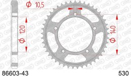 AFAM 2026/04 ZĘBATKA TYLNA 4409 43 SUZUKI GSF 1250 '06-'16, GSXR 1000/1300 (JTR1800.43) (ŁAŃC. 530)