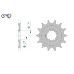 AFAM 2026/06 ZĘBATKA PRZEDNIA 2141 14 KAWASAKI KXF 450 '06-20' KLX 450 '08-20' (ŁAŃC. 520) (JTF1565.14SC)
