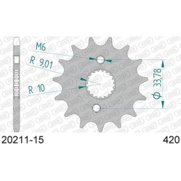 AFAM 2026/06 ZĘBATKA PRZEDNIA 2157 15 HONDA CRF 150 '07-20' (ŁAŃC. 420) (JTF1310.15SC)