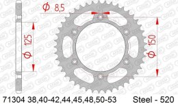 AFAM 2026/06 ZĘBATKA TYLNA 899 38 KTM 620 DUKE, (95-98) 625 SMC (04-) , 640 LC4 (00-03) , 660 SMC, HUSABERG FS570 (10-11) (ŁAŃC.
