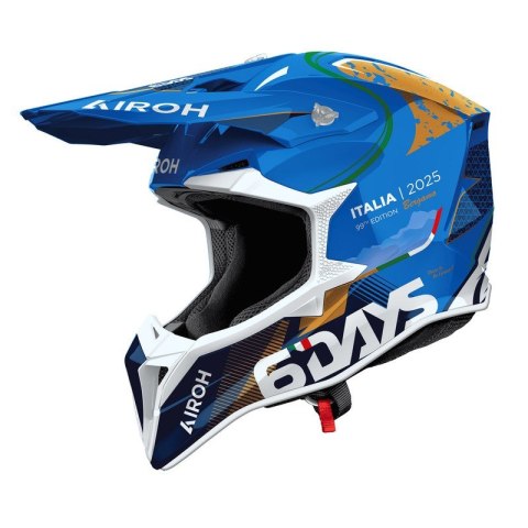 AIROH KASK CROSS / ENDURO / ATV / QUAD WRAAAP 6DAYS ITALY 2025 KOLOR NIEBIESKI/CZARNY/ BIAŁY ROZMIAR M