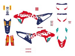 BLACKBIRD KOMPLET NAKLEJEK (OKLEIN) HONDA CRF 250R '25; CRF 450R '25-'26 REPLICA TEAM HRC 25 HONDA