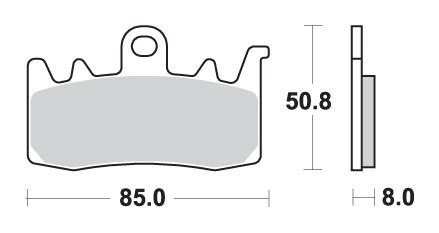 SBS KLOCKI HAMULCOWE KH630 RACING DUAL SINTER KOLOR ZŁOTY TARCZA LEWA PRZÓD PASUJE DO: APRILIA, BMW, DUCATI (STOSOWAĆ Z 900DS-2)