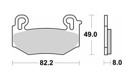 SBS KLOCKI HAMULCOWE KH779 TRACK AND SPORT SINTER KOLOR ZŁOTY PASUJE DO: BMW R 1300GS '24-, R 1300GS TRIPLE BLACK '24- , R 1300G