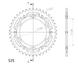 SUPERSPROX ZĘBATKA TYLNA STEALTH (STALOWO-ALUMINIOWA) 4454 45 KTM 790/890/950/990/1050/1090/1190/1290 ADVENTURE/SUPER ADVENTURE 