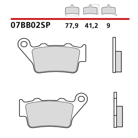 BREMBO KLOCKI HAMULCOWE KH208 ROAD SINTER SP (SPIEK METALICZNY) (ECE R90)