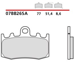 BREMBO KLOCKI HAMULCOWE KH335 ROAD SINTER SA (SPIEK METALICZNY) (ECE R90)