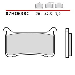 BREMBO KLOCKI HAMULCOWE KH700 RACE CARBON CERAMIC RC (PÓŁMETALICZNE)