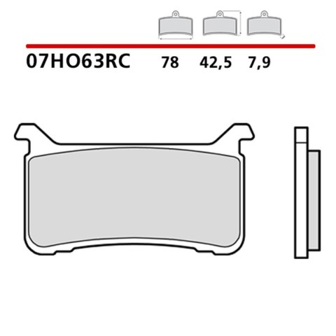 BREMBO KLOCKI HAMULCOWE KH700 RACE CARBON CERAMIC RC (PÓŁMETALICZNE)