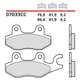 BREMBO KLOCKI HAMULCOWE KH197 ROAD / SCOOTER CARBON CERAMIC CC (PÓŁMETALICZNE) (ECE R90)