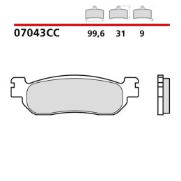 BREMBO KLOCKI HAMULCOWE KH275 ROAD / SCOOTER CARBON CERAMIC CC (PÓŁMETALICZNE) (ECE R90)