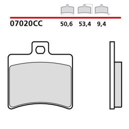 BREMBO KLOCKI HAMULCOWE KH298 ROAD / SCOOTER CARBON CERAMIC CC (PÓŁMETALICZNE) (ECE R90)