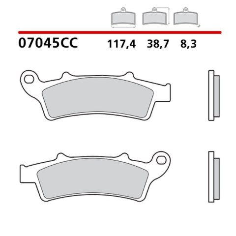 BREMBO KLOCKI HAMULCOWE KH324 ROAD / SCOOTER CARBON CERAMIC CC (PÓŁMETALICZNE) (ECE R90)