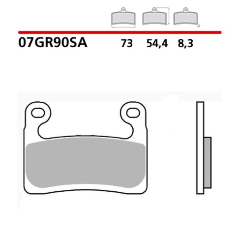 BREMBO KLOCKI HAMULCOWE KH724 ROAD SINTER SA (SPIEK METALICZNY) (ECE R90)