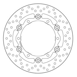 BREMBO TARCZA HAMULCOWA PRZÓD PŁYWAJĄCA YAMAHA T-MAX 500 '08-'12 (267X132X4MM) (6X8,5MM)