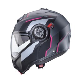 CABERG WYPRZEDAŻ KASK SZCZĘKOWY FLIP-UP MODEL DUKE EVO MOVE KOLOR SZARY MAT/CZARNY/FUKSJA (INTENSYWNY ODCIEŃ RÓŻOWEGO) ROZMIAR X