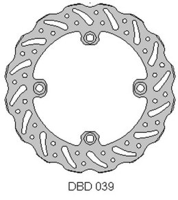 DELTA BRAKING TARCZA HAMULCOWA TYŁ HUSQUARNA CR/WR 125 '00-13, TR/TC/WR 250 '00-13, TE/TC 450/510/610 '05-10, WAVE (220X112X4MM)