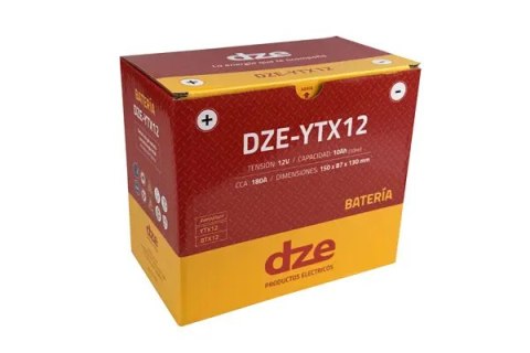 DZE AKUMULATOR ŻELOWY YTX12 12V 10AH 180A 150X87X130MM BEZOBSŁUGOWY - ZALANY (12)