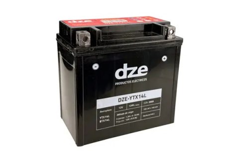 DZE AKUMULATOR ŻELOWY YTX14L 12V 12AH 200A 150X87X146 BEZOBSŁUGOWY - ZALANY (12)