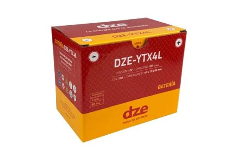 DZE AKUMULATOR ŻELOWY YTX4L 12V 3AH 50A 113X70X85 BEZOBSŁUGOWY - ZALANY (12)
