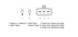 DZE REGULATOR NAPIĘCIA POLARIS SPORTSMAN 550/850/100 '10-'16; SCRAMBLER 550/850/1000 '13-'16 (MOSFET - 50A) (4012678) (ESR823)