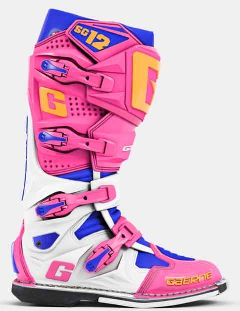 GAERNE BUTY CROSS/ENDURO SG-12 SHOCKWAVE LIMITED EDITION KOLOR RÓŻOWY/NIEBIESKI/POMARAŃCZOWY ROZMIAR 44