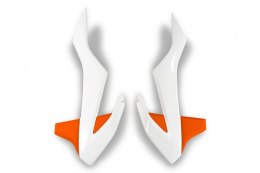 UFO OSŁONY CHŁODNICY KTM SX 85 '18-'24 KOLOR OEM '19 (BIAŁY/POMARAŃCZOWY)