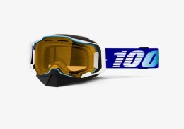 100 PROCENT GOGLE SNOWMOBILE DUAL PANE VENTED BLUE - YELLOW LENS KOLOR NIEBIESKI SZYBKA ŻÓŁTA