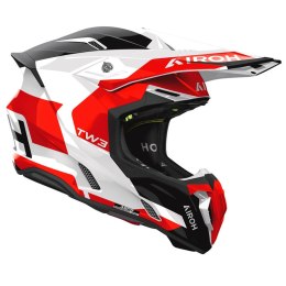 AIROH KASK CROSS / ENDURO / ATV / QUAD TWIST 3 FANCY RED GLOSS KOLOR CZARNY/BIAŁY/CZERWONY ROZMIAR L