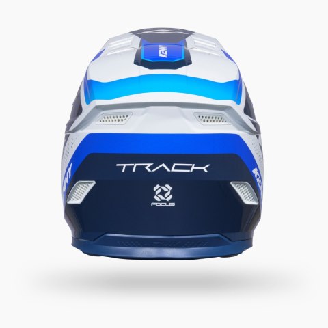 KENNY RACING KASK CROSS/ENDURO TRACK GRAPHIC + FOCUS BLUE KOLOR BIAŁY/NIEBIESKI ROZMIAR M