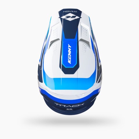 KENNY RACING KASK CROSS/ENDURO TRACK GRAPHIC + FOCUS BLUE KOLOR BIAŁY/NIEBIESKI ROZMIAR M