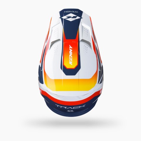 KENNY RACING KASK CROSS/ENDURO TRACK GRAPHIC + FOCUS ORANGE NAVY KOLOR POMARAŃCZOWY/NIEBIESKI/BIAŁYROZMIAR XL