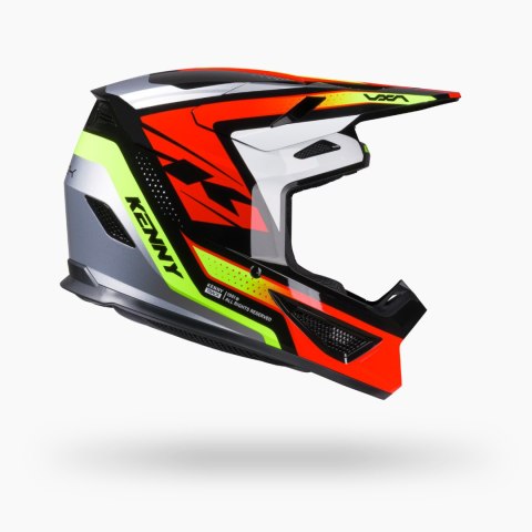 KENNY RACING KASK CROSS/ENDURO TRACK GRAPHIC + FOCUS RED KOLOR CZERWONY/ŻÓŁTY FLUO/ CZARNY ROZMIAR M