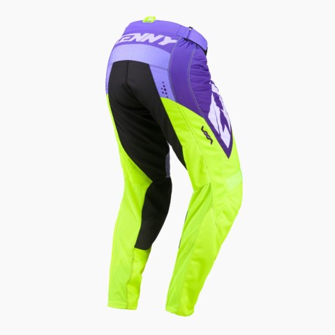 KENNY RACING SPODNIE CROSS/ENDURO TRACK FOCUS PURPLE KOLOR FIOLETOWY/ŻÓŁTY FLUO ROZMIAR M (32)