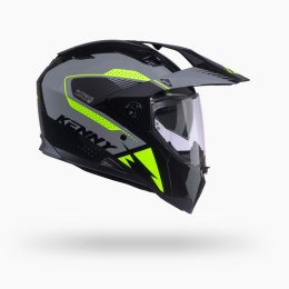 KENNY RACING KASK DUAL ADVENTURE EXTREME GRAPHIC NEON YELLOW KOLOR CZARNY/ŻÓŁTY FLUO/SZARY ROZMIAR XL