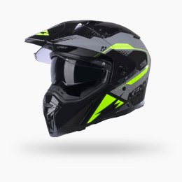 KENNY RACING KASK DUAL ADVENTURE EXTREME GRAPHIC NEON YELLOW KOLOR CZARNY/ŻÓŁTY FLUO/SZARY ROZMIAR M