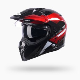KENNY RACING KASK DUAL ADVENTURE EXTREME GRAPHIC RED KOLOR CZARNY/CZERWONY/BIAŁY ROZMIAR M