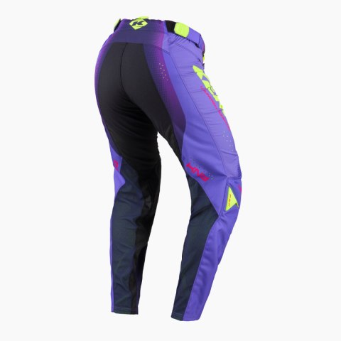 KENNY RACING SPODNIE CROSS/ENDURO PERFORMANCE SOLID PURPLE KOLOR FIOLETOWY/ ŻÓŁTY FLUO ROZMIAR L (34)