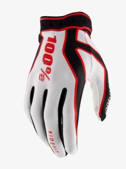 100 PROCENT NOWOŚĆ RĘKAWICE CROSS/ENDURO RIDEFIT WHITE/RED/BLACK KOLOR BIAŁY/CZERWONY/CZARNY ROZMIAR S