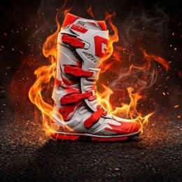 GAERNE NOWOŚĆ BUTY CROSS/ENDURO MODEL SG-22 FIRESTORM LIMITED EDITION (EDYCJA LIMITOWANA) KOLOR BIAŁY/CZERWONY ROZMIAR 44,5