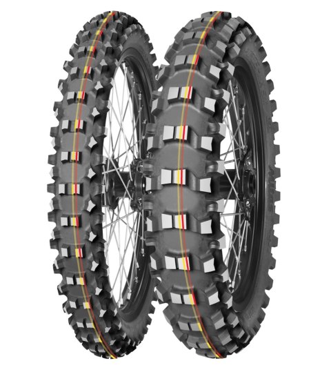 MITAS OPONA 90/100-16 TERRA FORCE-MX SM 51M (CZERWONO-ŻÓŁTY PASEK) TT TYŁ DOT 2025 (DOT:TXDS) (460059) (ZAMIENNIK:70000175)