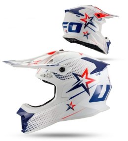 UFO KASK INTREPID CROSS KOLOR BIAŁY/CZERWONY ROZMIAR XL ( ECE 22R06 ) - KOLEKCJA 2026