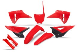 UFO KOMPLET PLASTIKÓW (FULL KIT) Z OSŁONAMI TELESKOPÓW (AMORTYZATORÓW) HONDA CRF 250 / 450 RX '25-'26 KOLOR OEM CZERWONY / CZARN